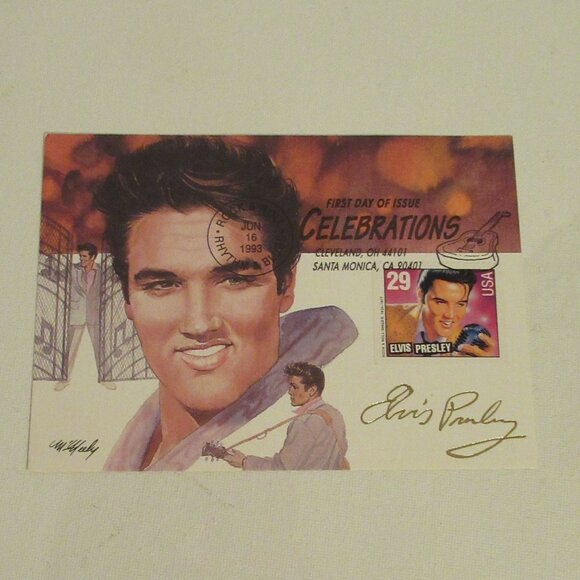 Elvis Presley, 1st Day Stamp Collectible lot, envelopes, postcard, Vintage 93 - Picture 6 of 13